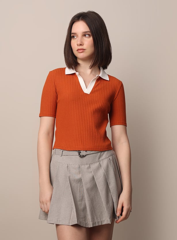 Ribbed Knit Crop Top