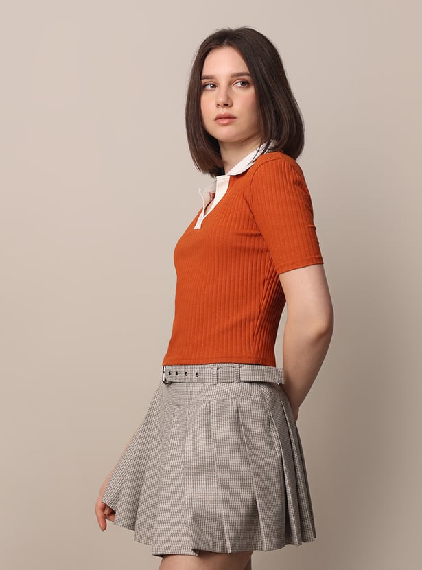 Ribbed Knit Crop Top