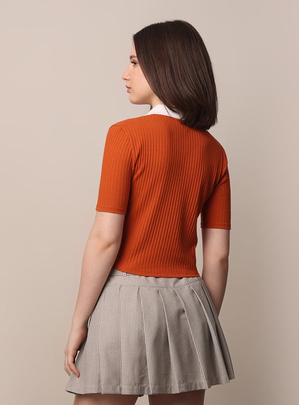 Ribbed Knit Crop Top