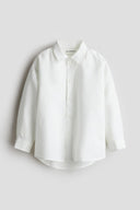 Linen Blend Button-Up Shirt