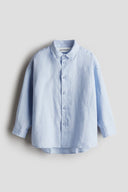 Linen Blend Button-Up Shirt