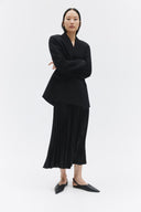 Pleated Satin Dress