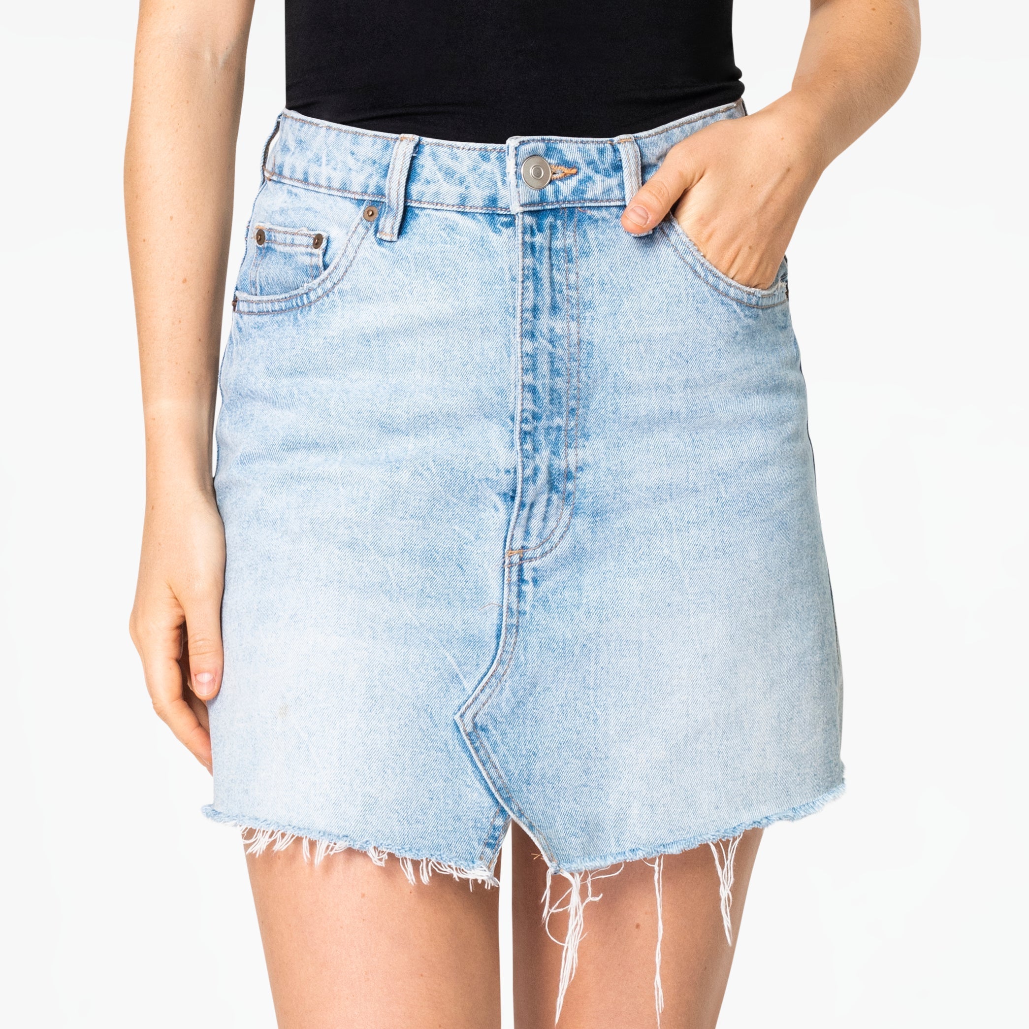High-rise Denim Skirt